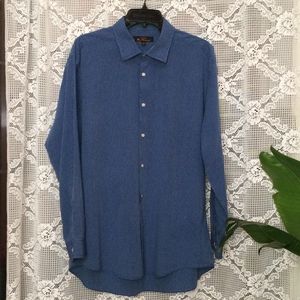Ben Sherman Men's Striped Blue Dress Shirt Size XL